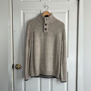 Almost new - Fat Face Funtley Half Neck Sweater, Oat (Small)